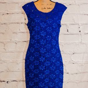 Connected Apparel Sequin Knee Length Dress